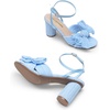 image:imageDREAM PAIRS Womens Bow Knot Heeled Sandals Low Chunky Heels Open Toe Ankle Strap Slingback Dress Shoes for Wedding Bridal PartyBlue