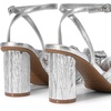 image:imageDREAM PAIRS Womens Bow Knot Heeled Sandals Low Chunky Heels Open Toe Ankle Strap Slingback Dress Shoes for Wedding Bridal PartySilver