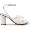 image:imageDREAM PAIRS Womens Bow Knot Heeled Sandals Low Chunky Heels Open Toe Ankle Strap Slingback Dress Shoes for Wedding Bridal PartyWhite