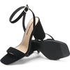 image:imageDREAM PAIRS Womens Chunky Heels Square Open Toe Ankle Buckle Strappy Block Heeled Sandals for Party Wedding DailyBlacknubuck