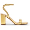 image:imageDREAM PAIRS Womens Chunky Heels Square Open Toe Ankle Buckle Strappy Block Heeled Sandals for Party Wedding DailyGoldmetallic