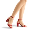 image:imageDREAM PAIRS Womens Chunky Heels Square Open Toe Ankle Buckle Strappy Block Heeled Sandals for Party Wedding DailyRedpu
