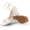 image:imageDREAM PAIRS Womens Chunky Heels Square Open Toe Ankle Buckle Strappy Block Heeled Sandals for Party Wedding DailyWhitepu