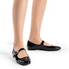 image:imageDREAM PAIRS Womens Flats Square Toe Mary Jane Flats Comfortable Casual Dress Shoes Ballet Flats with Buckle Strap Casual Work Office Mary Jane ShoesBlackpat
