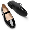 image:imageDREAM PAIRS Womens Flats Square Toe Mary Jane Flats Comfortable Casual Dress Shoes Ballet Flats with Buckle Strap Casual Work Office Mary Jane ShoesBlackpat