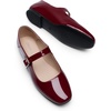 image:imageDREAM PAIRS Womens Flats Square Toe Mary Jane Flats Comfortable Casual Dress Shoes Ballet Flats with Buckle Strap Casual Work Office Mary Jane ShoesBurgundy