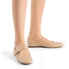 image:imageDREAM PAIRS Womens Flats Square Toe Mary Jane Flats Comfortable Casual Dress Shoes Ballet Flats with Buckle Strap Casual Work Office Mary Jane ShoesNude
