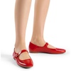 image:imageDREAM PAIRS Womens Flats Square Toe Mary Jane Flats Comfortable Casual Dress Shoes Ballet Flats with Buckle Strap Casual Work Office Mary Jane ShoesRed