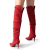 image:imageDREAM PAIRS Womens High Heels Over The Knee Boots Thigh High Pointed Toe Stiletto Long Fall Sexy BootsRedsuede