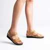 image:imageDREAM PAIRS Womens Low Heel Wedge Sandals RoundToe Comfortable Casual Flatform Dress Shoes with Arch SupportTan