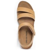 image:imageDREAM PAIRS Womens Low Heel Wedge Sandals RoundToe Comfortable Casual Flatform Dress Shoes with Arch SupportTan