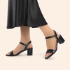 image:imageDREAM PAIRS Womens Low Heels Block Open Toe Ankle Strap Classic Short Chunky Sandals with Buckle for Daily Work Wedding PartyBlackpu
