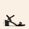 image:imageDREAM PAIRS Womens Low Heels Block Open Toe Ankle Strap Classic Short Chunky Sandals with Buckle for Daily Work Wedding PartyBlackpu