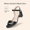 image:imageDREAM PAIRS Womens Low Heels Block Open Toe Ankle Strap Classic Short Chunky Sandals with Buckle for Daily Work Wedding PartyBlackpu