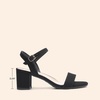 image:imageDREAM PAIRS Womens Low Heels Block Open Toe Ankle Strap Classic Short Chunky Sandals with Buckle for Daily Work Wedding PartyBlacksuede