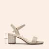 image:imageDREAM PAIRS Womens Low Heels Block Open Toe Ankle Strap Classic Short Chunky Sandals with Buckle for Daily Work Wedding PartyGoldglitter