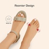 image:imageDREAM PAIRS Womens Low Heels Block Open Toe Ankle Strap Classic Short Chunky Sandals with Buckle for Daily Work Wedding PartyGoldglitter