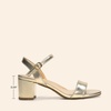 image:imageDREAM PAIRS Womens Low Heels Block Open Toe Ankle Strap Classic Short Chunky Sandals with Buckle for Daily Work Wedding PartyGoldmetallic