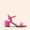 image:imageDREAM PAIRS Womens Low Heels Block Open Toe Ankle Strap Classic Short Chunky Sandals with Buckle for Daily Work Wedding PartyHot Pinksuede
