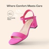 image:imageDREAM PAIRS Womens Low Heels Block Open Toe Ankle Strap Classic Short Chunky Sandals with Buckle for Daily Work Wedding PartyHot Pinksuede