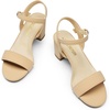 image:imageDREAM PAIRS Womens Low Heels Block Open Toe Ankle Strap Classic Short Chunky Sandals with Buckle for Daily Work Wedding PartyNude Pu
