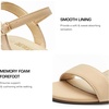 image:imageDREAM PAIRS Womens Low Heels Block Open Toe Ankle Strap Classic Short Chunky Sandals with Buckle for Daily Work Wedding PartyNude Pu