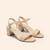 image:imageDREAM PAIRS Womens Low Heels Block Open Toe Ankle Strap Classic Short Chunky Sandals with Buckle for Daily Work Wedding PartyNudenubuck
