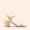 image:imageDREAM PAIRS Womens Low Heels Block Open Toe Ankle Strap Classic Short Chunky Sandals with Buckle for Daily Work Wedding PartyNudenubuck