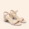 image:imageDREAM PAIRS Womens Low Heels Block Open Toe Ankle Strap Classic Short Chunky Sandals with Buckle for Daily Work Wedding PartyNudesuede