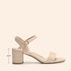 image:imageDREAM PAIRS Womens Low Heels Block Open Toe Ankle Strap Classic Short Chunky Sandals with Buckle for Daily Work Wedding PartyNudesuede