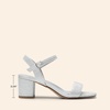 image:imageDREAM PAIRS Womens Low Heels Block Open Toe Ankle Strap Classic Short Chunky Sandals with Buckle for Daily Work Wedding PartySilverglitter