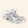 image:imageDREAM PAIRS Womens Low Heels Block Open Toe Ankle Strap Classic Short Chunky Sandals with Buckle for Daily Work Wedding PartySilverglitter
