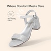 image:imageDREAM PAIRS Womens Low Heels Block Open Toe Ankle Strap Classic Short Chunky Sandals with Buckle for Daily Work Wedding PartySilverglitter