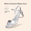 image:imageDREAM PAIRS Womens Low Heels Block Open Toe Ankle Strap Classic Short Chunky Sandals with Buckle for Daily Work Wedding PartySilvermetallic