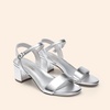 image:imageDREAM PAIRS Womens Low Heels Block Open Toe Ankle Strap Classic Short Chunky Sandals with Buckle for Daily Work Wedding PartySilvermetallic