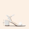 image:imageDREAM PAIRS Womens Low Heels Block Open Toe Ankle Strap Classic Short Chunky Sandals with Buckle for Daily Work Wedding PartyWhitepu