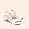 image:imageDREAM PAIRS Womens Low Heels Block Open Toe Ankle Strap Classic Short Chunky Sandals with Buckle for Daily Work Wedding PartyWhitepu