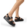 image:imageDREAM PAIRS Womens Low Wedge Sandals Comfortable Arch Support Platform Open toe Casual Dressy Flat Summer Sandals with Adjustable Straps