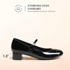 image:imageDREAM PAIRS Womens Mary Jane Chunky Low Heels Comfortable Slip on Dress Shoes for Women Closed Round Toe Casual Cute Work Pumps Flats ShoesBlack