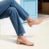 image:imageDREAM PAIRS Womens Mary Jane Chunky Low Heels Comfortable Slip on Dress Shoes for Women Closed Round Toe Casual Cute Work Pumps Flats ShoesNude