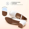 image:imageDREAM PAIRS Womens Mary Jane Chunky Low Heels Comfortable Slip on Dress Shoes for Women Closed Round Toe Casual Cute Work Pumps Flats ShoesWhite