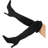image:imageDREAM PAIRS Womens Over The Knee Stretch Thigh High Boots Chunky High Heels Pointed Toe Long Fall BootsBlacksuede