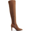 image:imageDREAM PAIRS Womens Over The Knee Stretch Thigh High Boots Chunky High Heels Pointed Toe Long Fall BootsBrownsuede