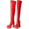 image:imageDREAM PAIRS Womens Platform Over The Knee Thigh High Boots Chunky High Heels Square Toe Long Fall Y2K Gogo BootsRedpat