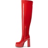 image:imageDREAM PAIRS Womens Platform Over The Knee Thigh High Boots Chunky High Heels Square Toe Long Fall Y2K Gogo BootsRedpat