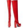 image:imageDREAM PAIRS Womens Platform Over The Knee Thigh High Boots Chunky High Heels Square Toe Long Fall Y2K Gogo BootsRedpat