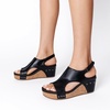 image:imageDREAM PAIRS Womens Platform Wedge Sandals Comfortable PeepToe Cork Casual amp Dressy Summer Lightweight Shoes For All Day WearBlack