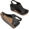image:imageDREAM PAIRS Womens Platform Wedge Sandals Comfortable PeepToe Cork Casual amp Dressy Summer Lightweight Shoes For All Day WearBlacknubuck