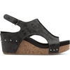 image:imageDREAM PAIRS Womens Platform Wedge Sandals Comfortable PeepToe Cork Casual amp Dressy Summer Lightweight Shoes For All Day WearBlacknubuck