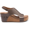 image:imageDREAM PAIRS Womens Platform Wedge Sandals Comfortable PeepToe Cork Casual amp Dressy Summer Lightweight Shoes For All Day WearBrown
